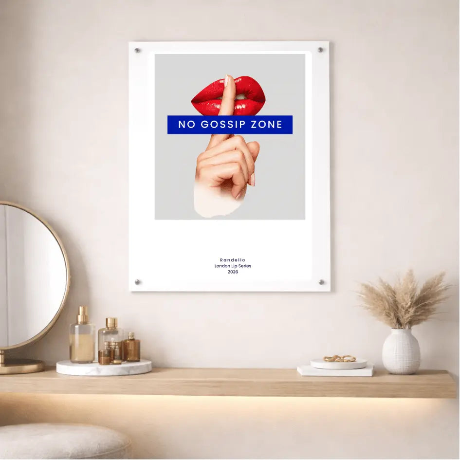 No Gossip Zone – London Underground Inspired Acrylic Wall Art - Randello
