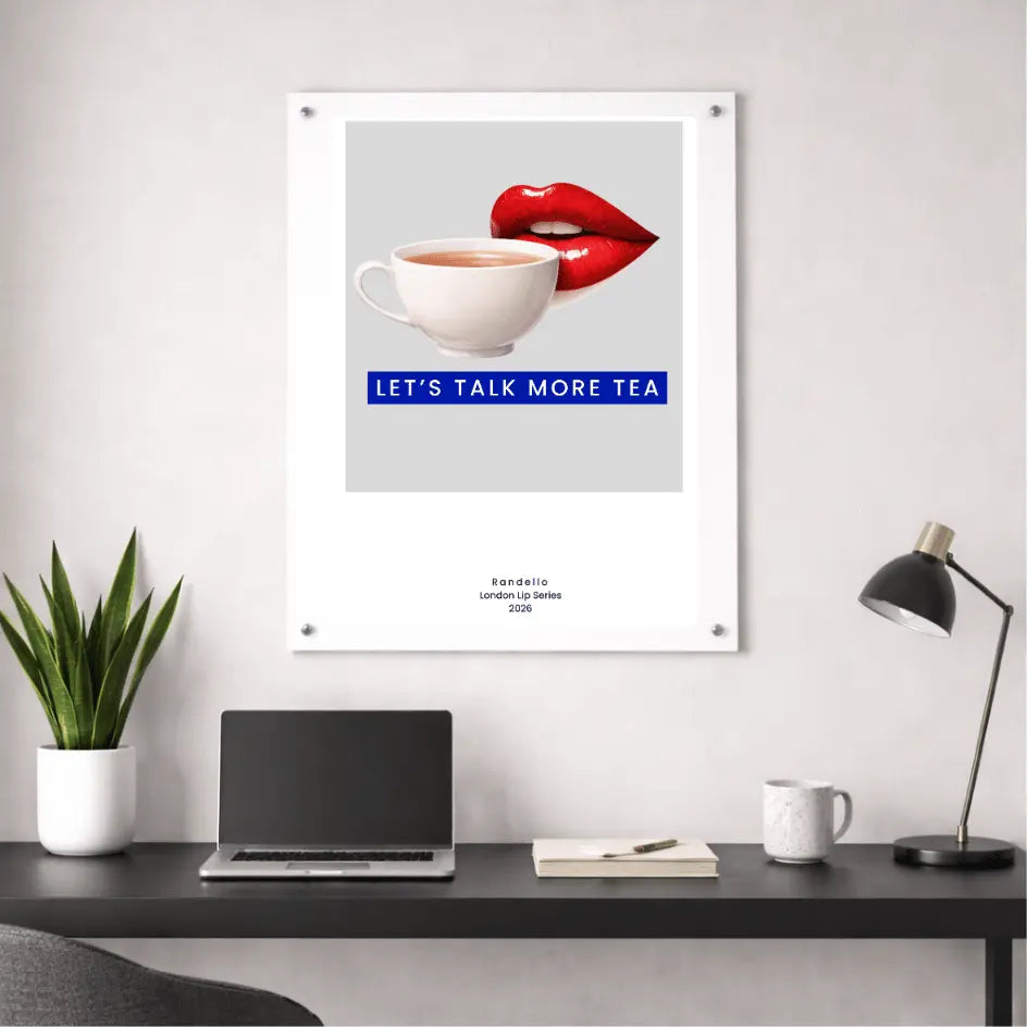 Let’s Talk More Tea – London Underground Inspired Acrylic Wall Art - Randello