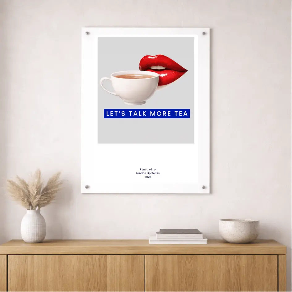 Let’s Talk More Tea – London Underground Inspired Acrylic Wall Art - Randello