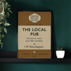 The Local Pub – British Penguin Book Parody Framed Print Galeto