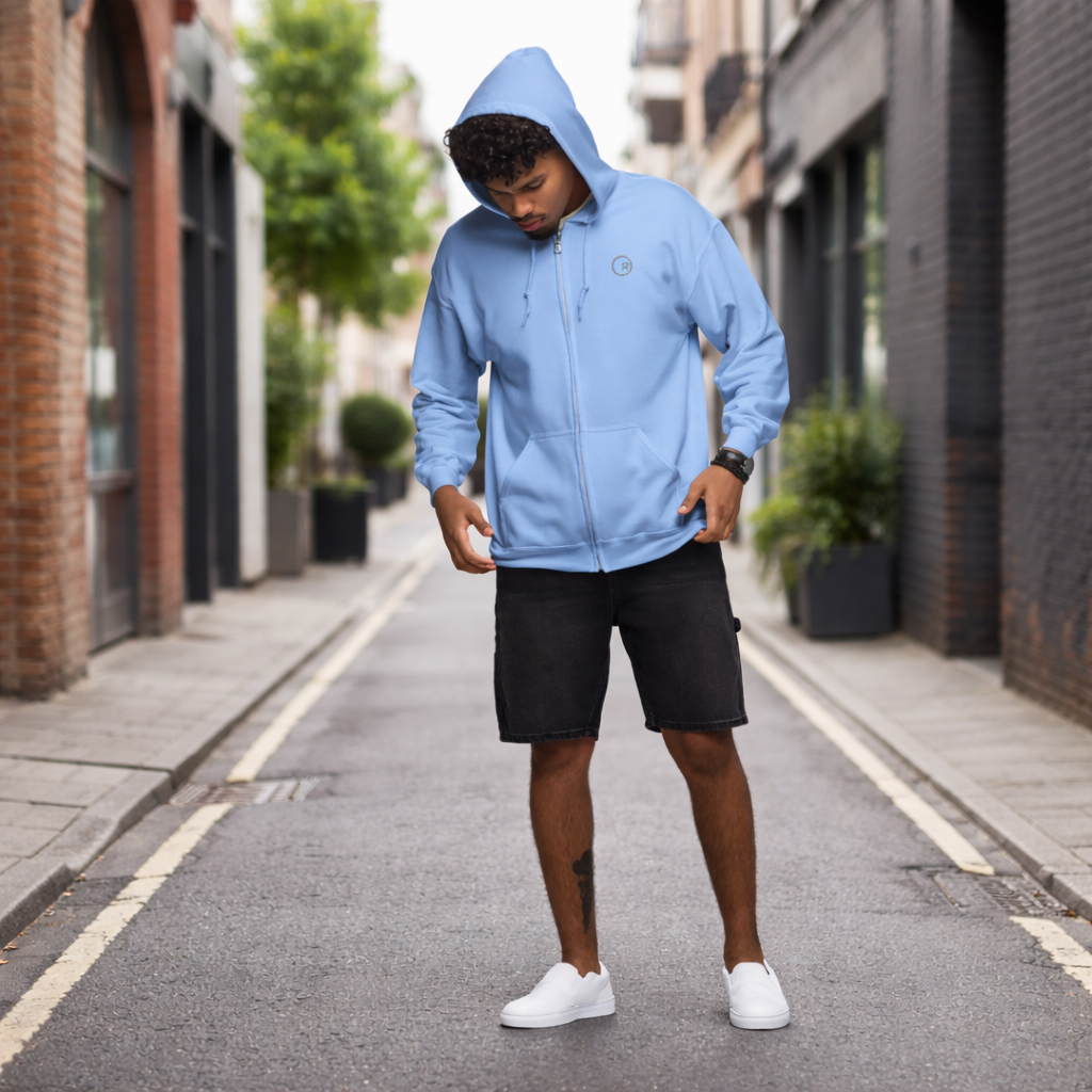 Embroidered Fleece Zip hoodie - Randello