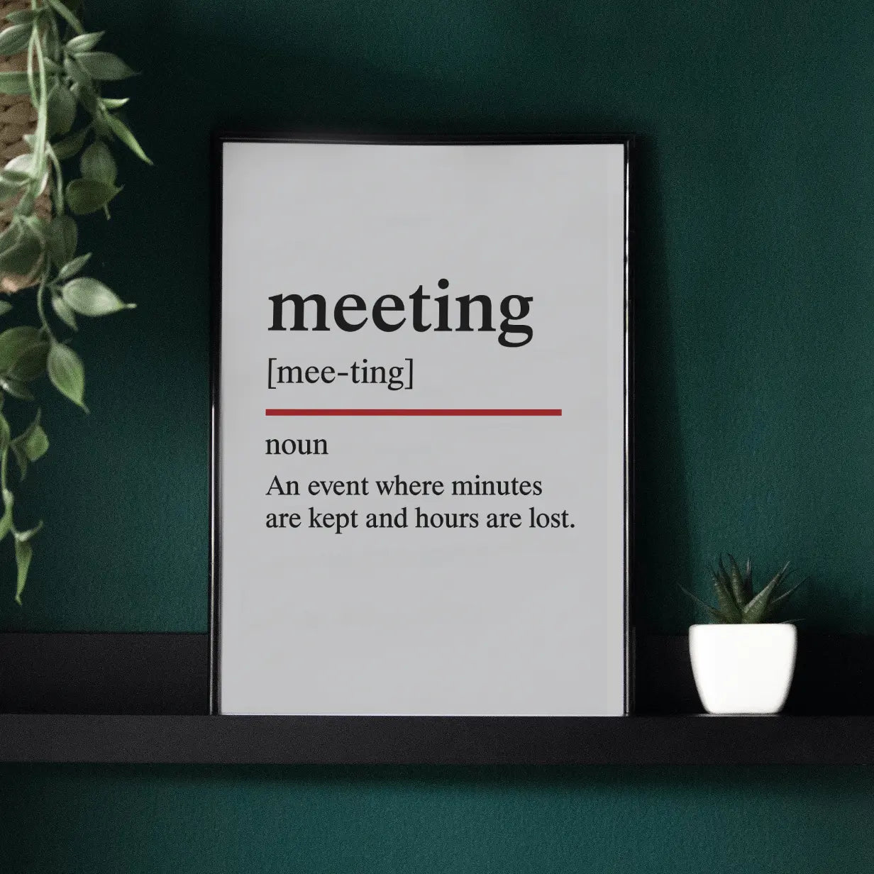 Meeting - Oxford Dictionary Office Framed Print Galeto