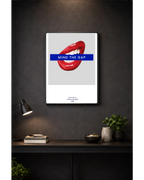Mind the Gap  – London Lip Series - Metal Framed Poster Randello