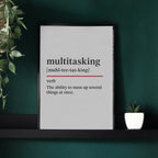 Multitasking  - Oxford Dictionary Office Framed Print Galeto