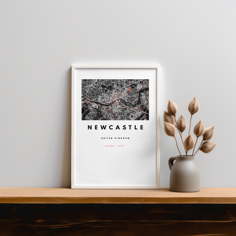 Newcastle City – Quality Framed Print, Ready to Hang