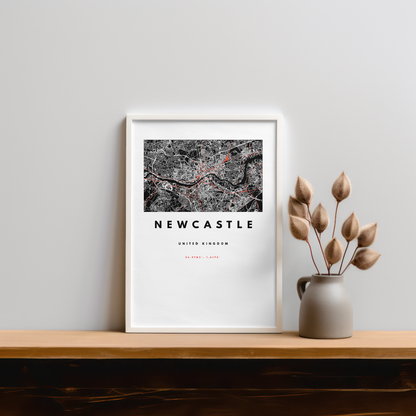 Newcastle City – Quality Framed Print, Ready to Hang