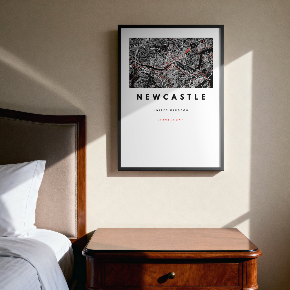 Newcastle City – Quality Framed Print, Ready to Hang
