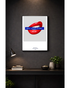 Not Your Story  – London Lip Series -  Metal Framed Poster Randello