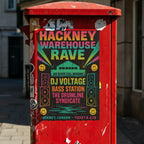 Hackney Warehouse Rave Fine Art Vintage Poster Print – London Rave Culture Wall Art Galeto