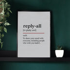 Reply All - Oxford Dictionary Office Framed Print Galeto