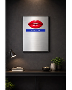 Say Less  – London Lip Series - Brushed Aluminum Print Randello