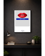 Say Less  – London Lip Series - Metal Framed Poster Randello