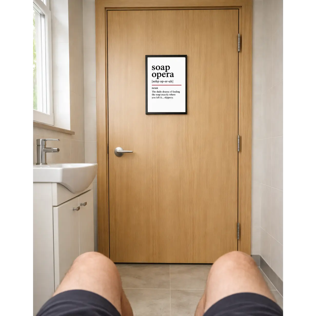 Soap Opera  – Oxford Dictionary Bathroom Framed Print Galeto