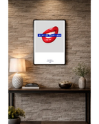 Stay in your Lane  – London Lip Series - Metal Framed Poster Randello