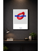 Stay in your Lane  – London Lip Series - Metal Framed Poster Randello