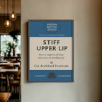 Stiff Upper Lip – British Penguin Book Parody Framed Print - Randello
