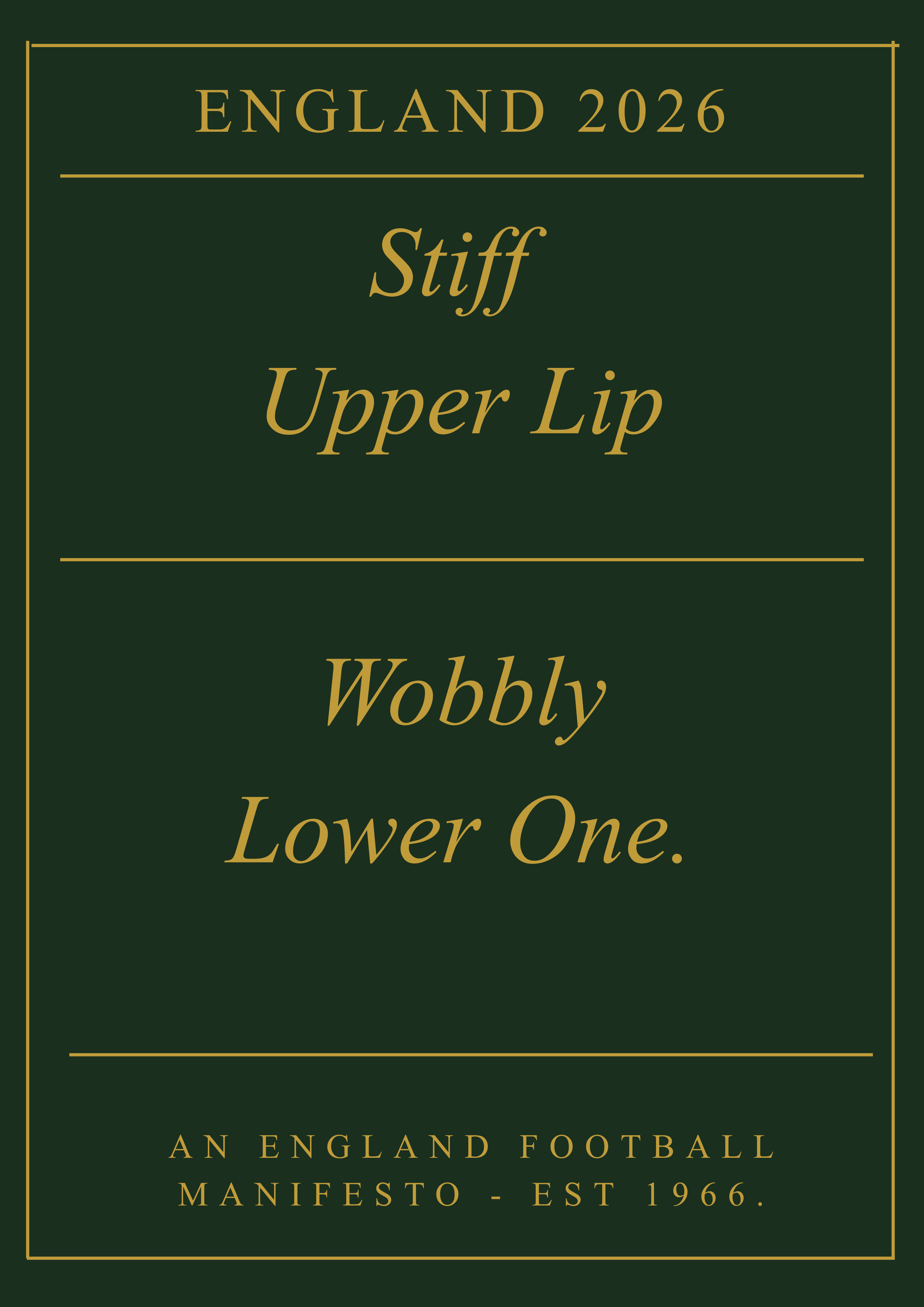 World Cup Poster - Stiff Upper Lip - Randello