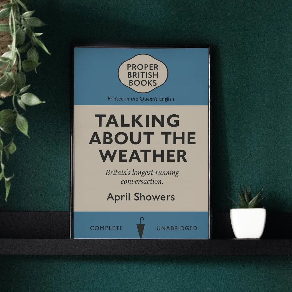 Talking About the Weather – British Penguin Book Parody Framed Print - Randello