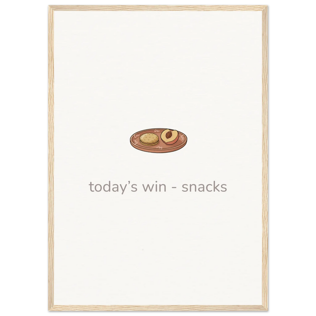 Today’s Win – Snacks British Kitchen Framed Print - Randello