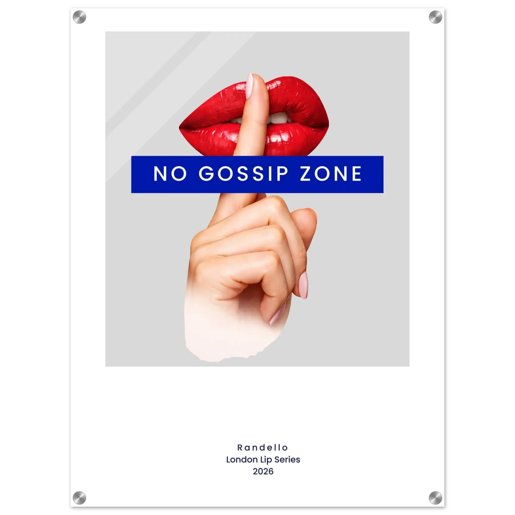 No Gossip Zone – London Underground Inspired Acrylic Wall Art - Randello