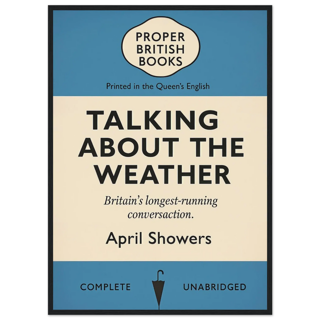 Talking About the Weather – British Penguin Book Parody Framed Print - Randello