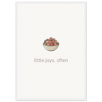 Little Joys, Often – Strawberries Bowl Kitchen Framed Print - Randello