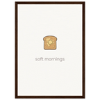 Soft Mornings – Toast Illustration Kitchen Framed Print - Randello