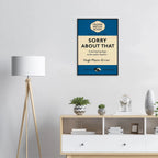 Sorry About That – British Penguin Book Parody Framed Print - Randello