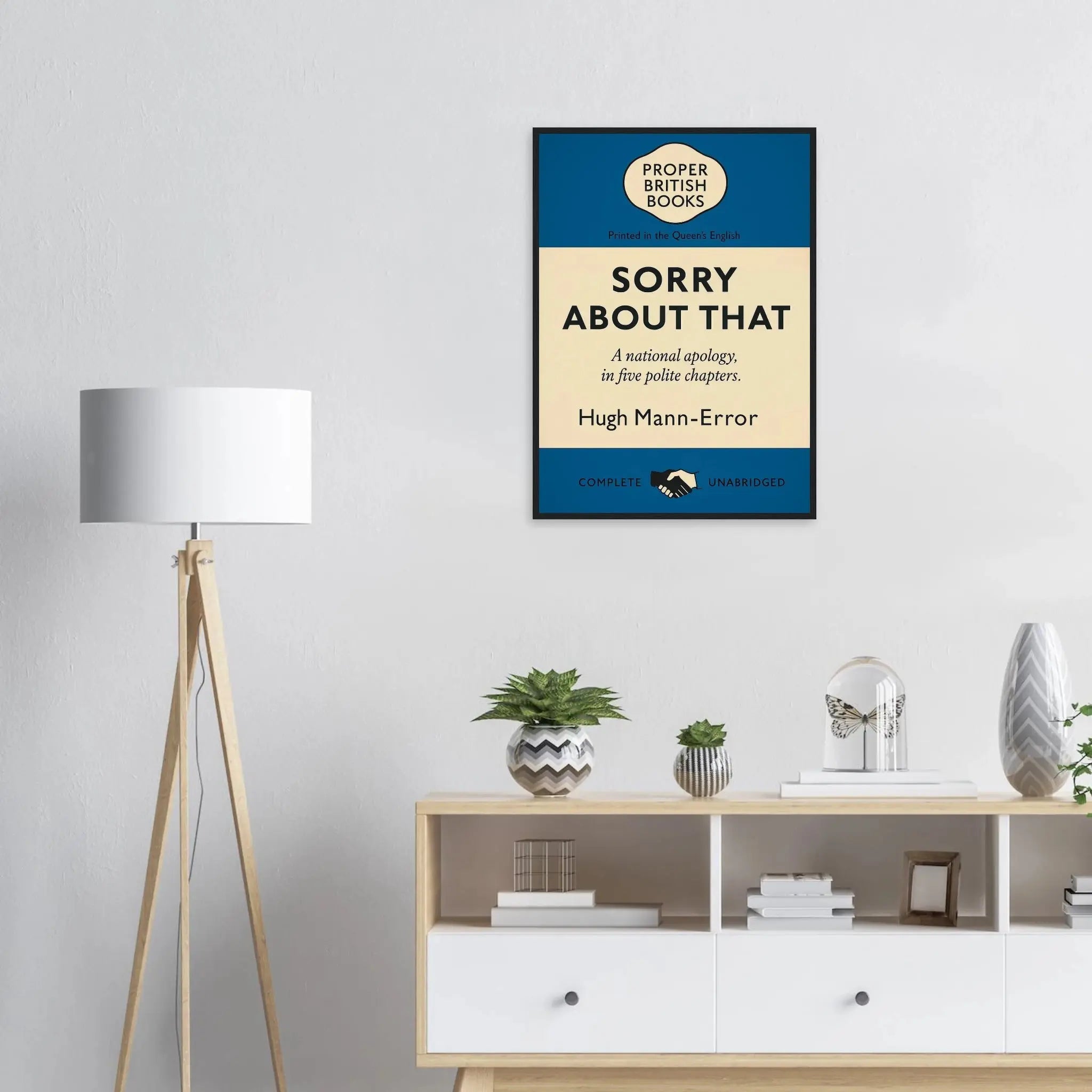 Sorry About That – British Penguin Book Parody Framed Print - Randello