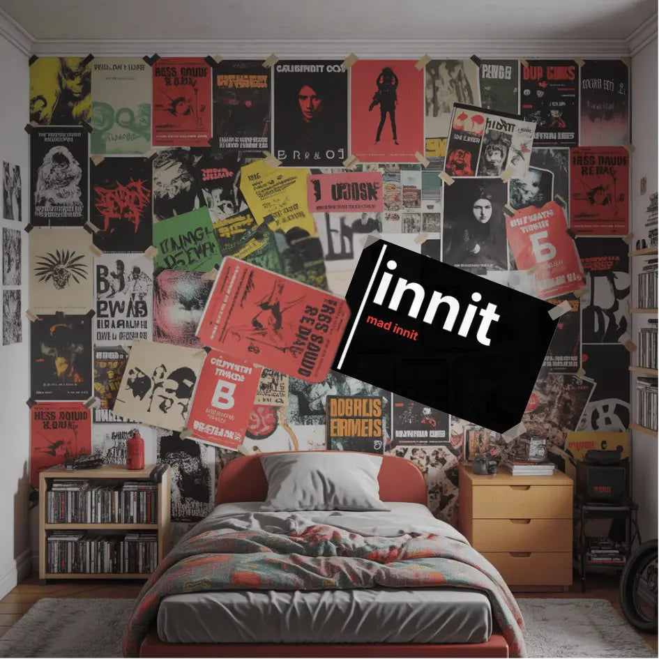 Innit, Mad Innit – British Gen Z Slang Typography Poster - Randello