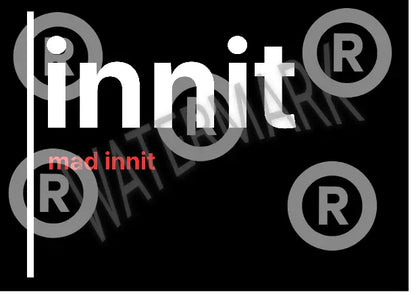 Innit, Mad Innit – British Gen Z Slang Typography Poster - Randello