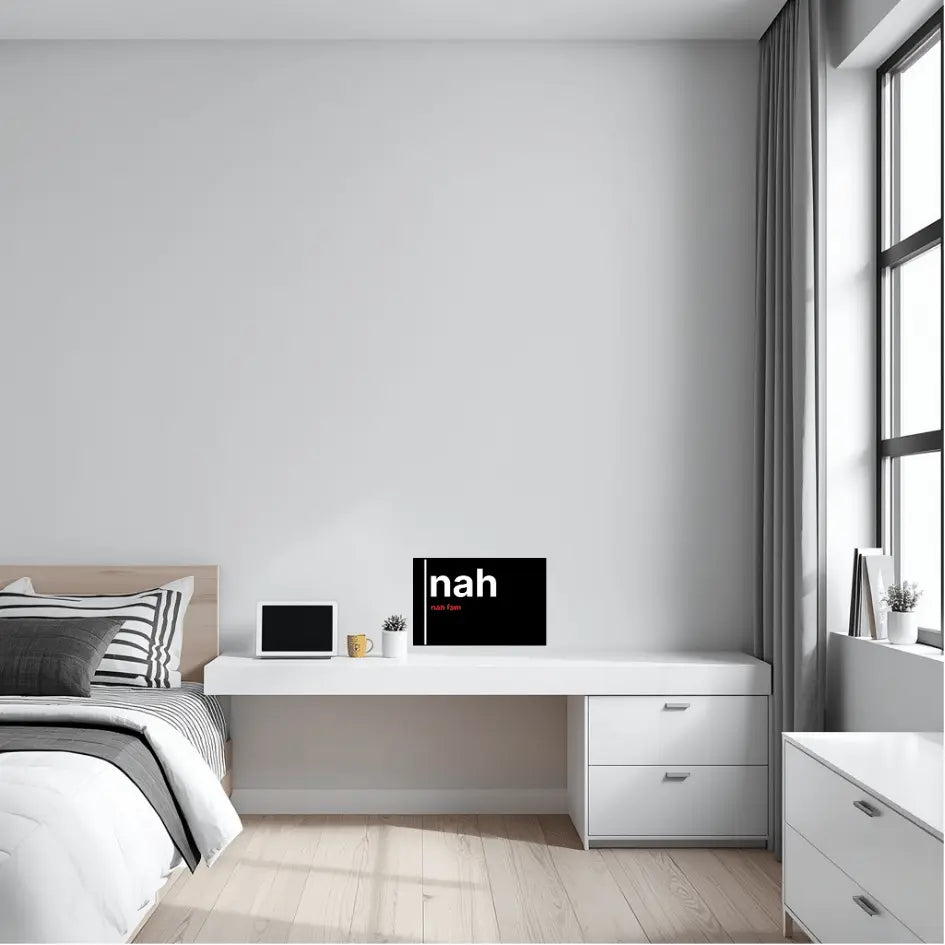 Nah Fam – British Gen Z Slang Typography Poster - Randello