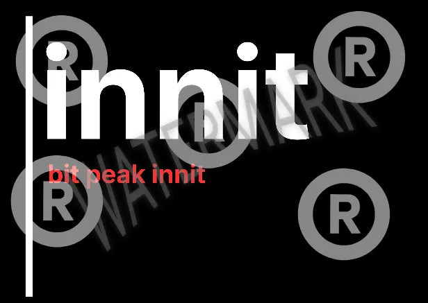 Innit, Bit Peak Innit – British Gen Z Slang Typography Poster - Randello