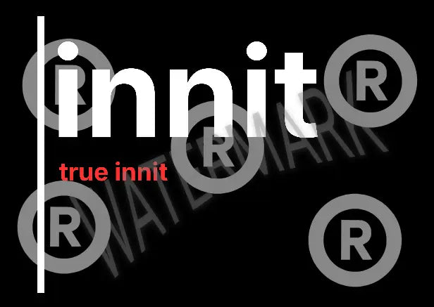 Innit, True Innit – British Gen Z Slang Typography Poster - Randello