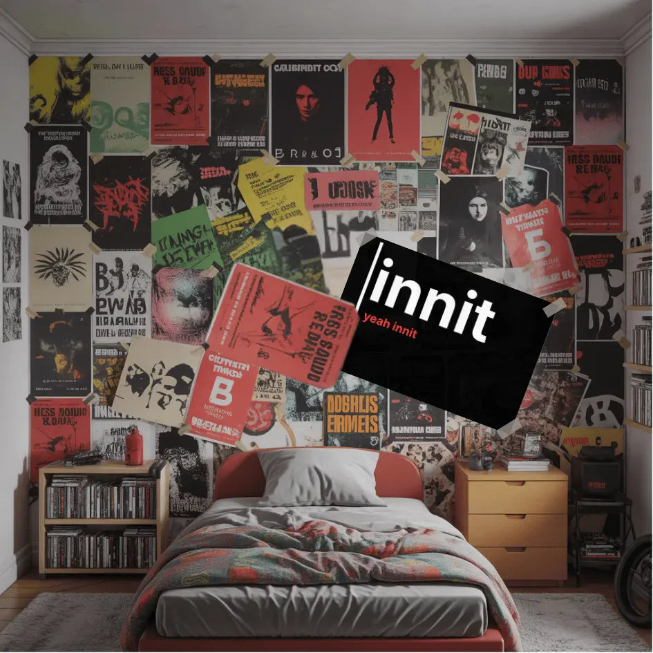 Innit, Yeah Innit – British Gen Z Slang Typography Poster - Randello