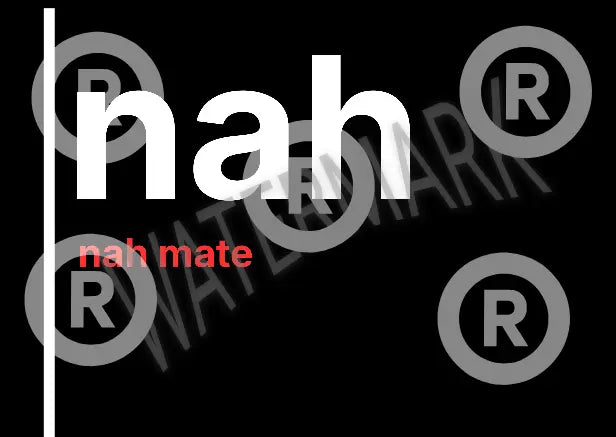 Nah Mate – British Gen Z Slang Typography Poster - Randello