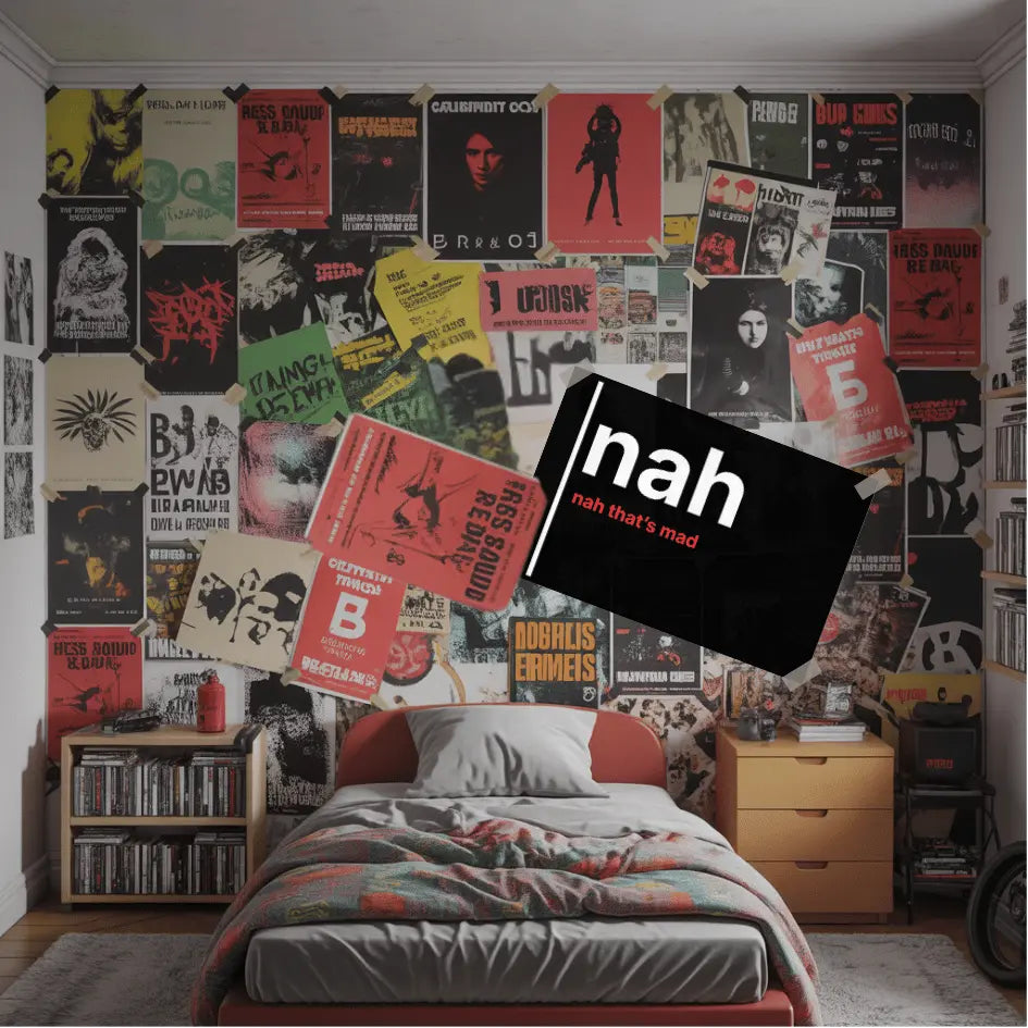 Nah That’s Mad – British Gen Z Slang Typography Poster - Randello