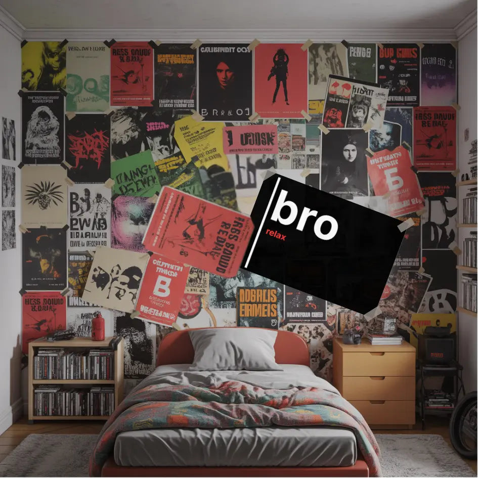 Bro, Relax – British Gen Z Slang Typography Poster - Randello