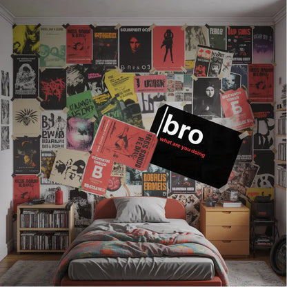 Bro, What Are You Doing – British Gen Z Slang Typography Poster - Randello