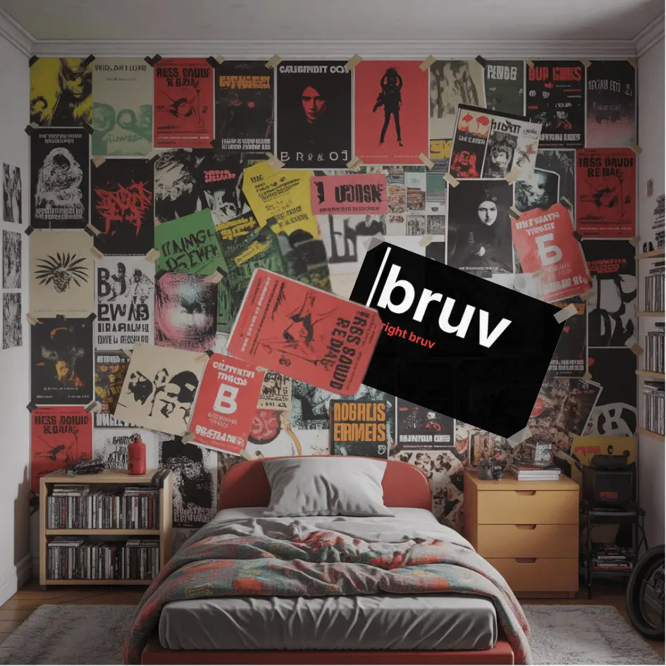 Bruv, Alright Bruv – British Gen Z Slang Typography Poster - Randello