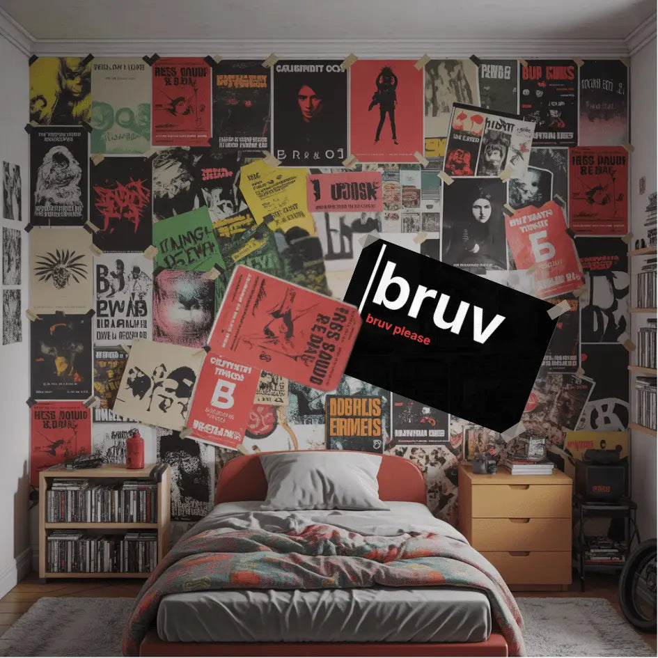 Bruv, Bruv Please – British Gen Z Slang Typography Poster - Randello
