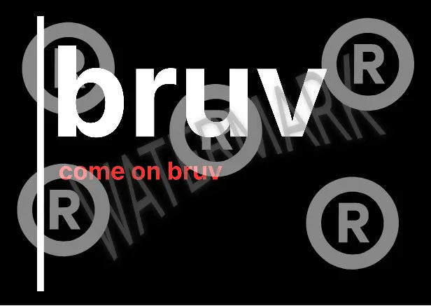 Bruv, Come On Bruv – British Gen Z Slang Typography Poster - Randello