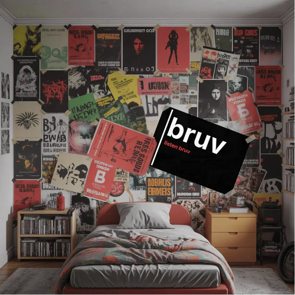 Bruv, Listen Bruv – British Gen Z Slang Typography Poster - Randello