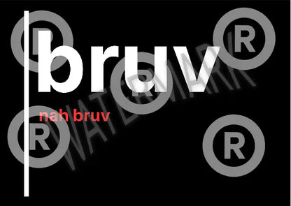 Bruv, Nah Bruv – British Gen Z Slang Typography Poster - Randello