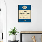 Sorry About That – British Penguin Book Parody Framed Print - Randello