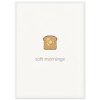 Soft Mornings – Toast Illustration Kitchen Framed Print - Randello