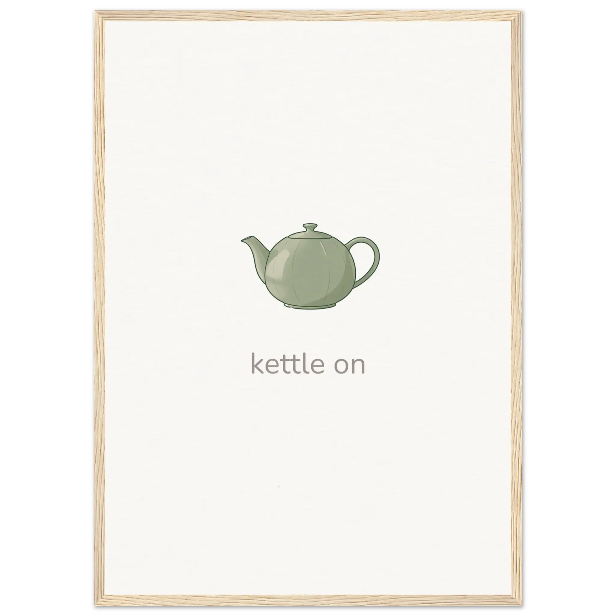 Kettle On – British Tea Kitchen Framed Print - Randello