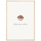 Little Joys, Often – Strawberries Bowl Kitchen Framed Print - Randello