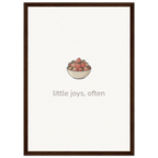 Little Joys, Often – Strawberries Bowl Kitchen Framed Print - Randello