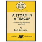 A Storm in a Teacup – British Penguin Book Parody Framed Print - Randello